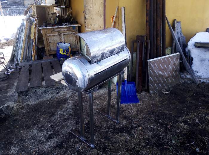 Barbecue from a gas cylinder - My, Brazier, Shashlik, Longpost