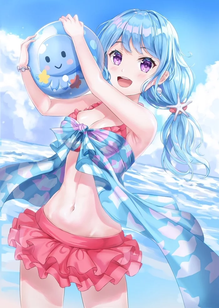 Kanon Matsubara - NSFW, Anime, Art, Anime art, Bang Dream! Girls Band Party!, Matsubara kanon, Girls, Swimsuit