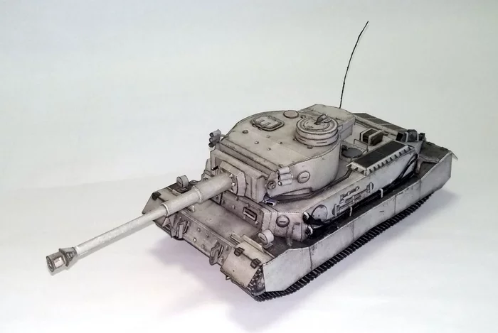 PzKpfw VI Tiger (P)    из бумаги - Моё, Моделизм, Papercraft, Танки, Тигр, Длиннопост