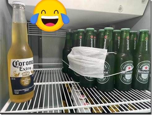 Racism over beer - , Coronavirus, Refrigerator, Medical masks, Beer, Alcohol, Corona Extra Beer