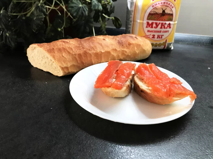 My French baguette - My, Bread, Bakery products, We bake at home, A sandwich, Video, Longpost