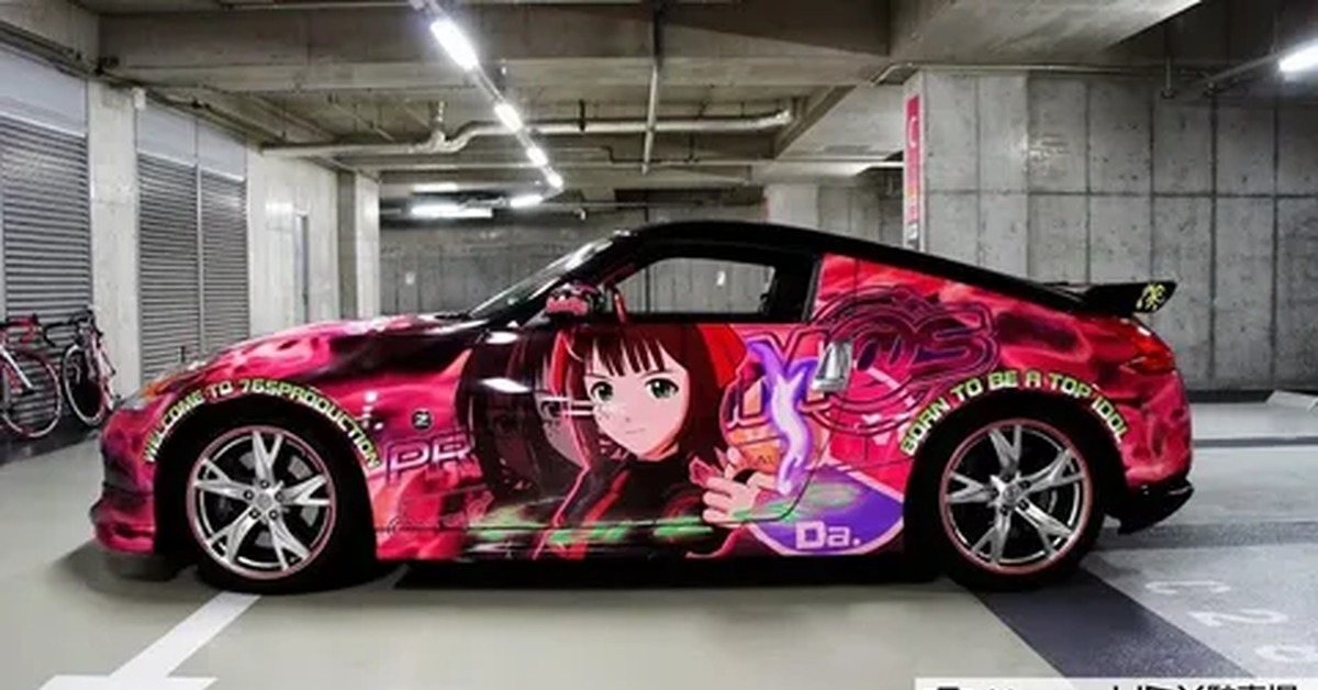 Стайлинг в дизайне. Стиль Itasha. Nissan 350z в стиле иташа. Иташа Геншин. Винилы аниме иташа.