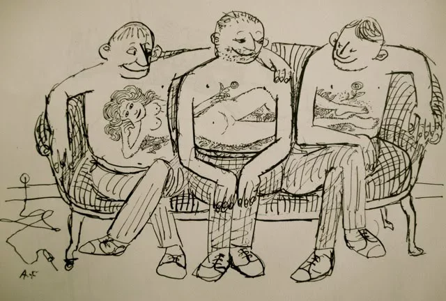 For three persons - Company, Caricature, Leisure