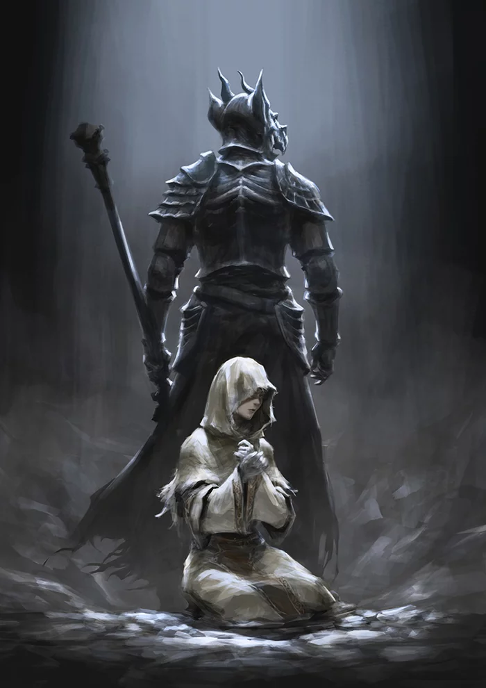 Aegon and Irina - Drawing, Dark souls, Dark souls 3, Karim, Fadly Romdhani