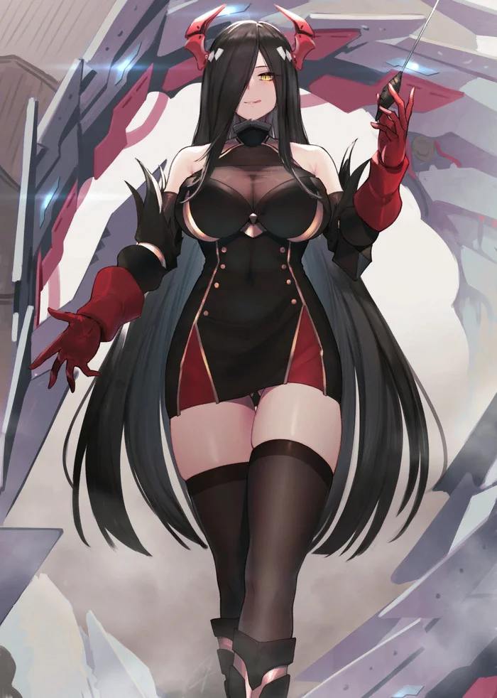 Friedrich der Grosse - Anime, Not anime, Azur lane, Anime art, Friedrich der Grosse, Stockings