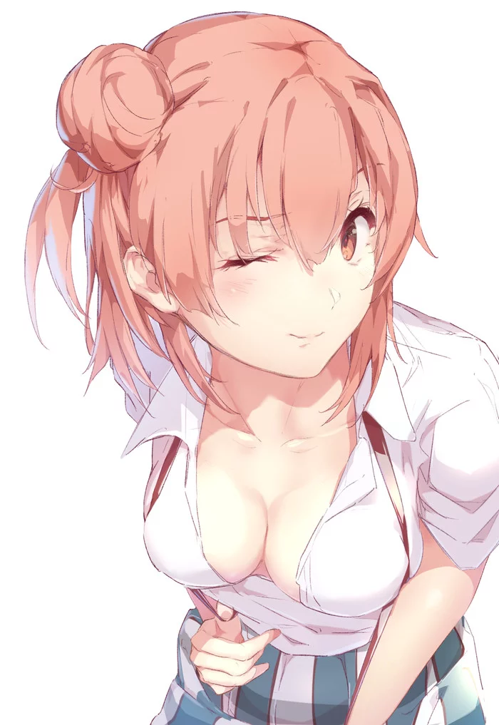 Yui Yuigahama - NSFW, Anime, Anime art, Oregairu, Yuigahama Yui, Breast, Neckline