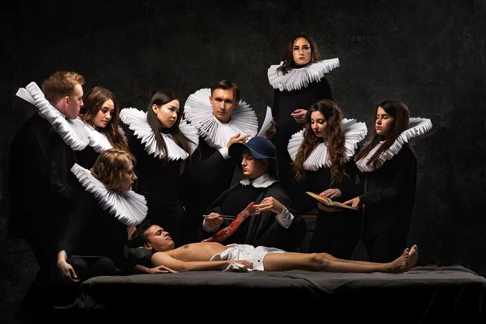 Anatomy Lesson by Dr. Tulpa - My, The photo, Ngmu, Rembrandt, The medicine, Art, Painting, Challenge, Insulation