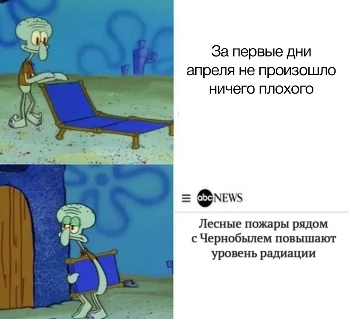What else will April bring us? - Squidward, Memes, April, Fire, Radiation, 2020, Chernobyl