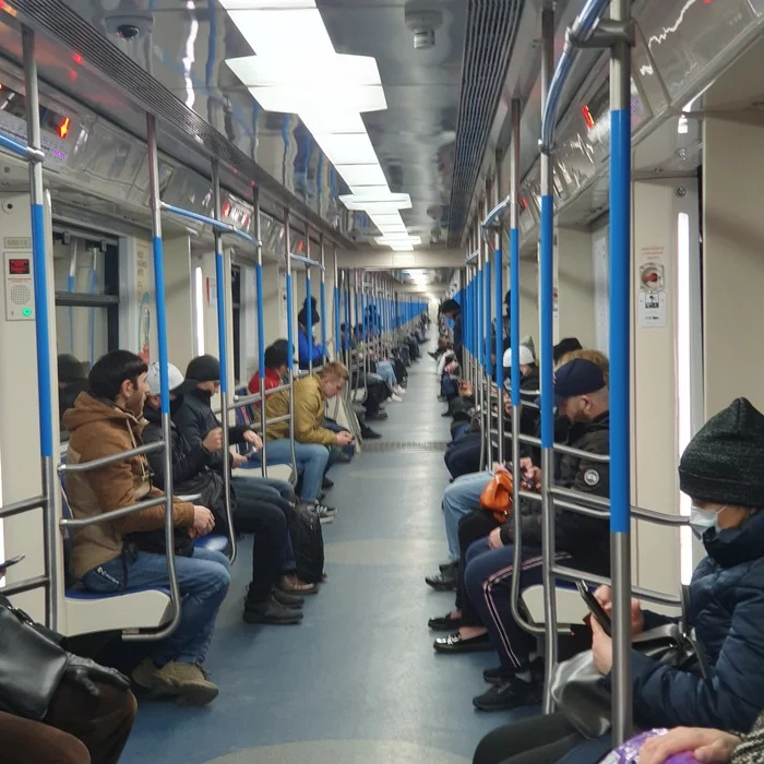 Moscow... rush hour... purple line) - Quarantine, Metro, Au, Road to work, Longpost