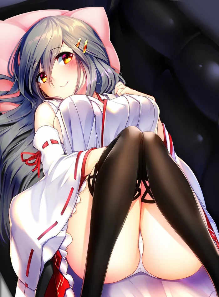 Haruna - NSFW, Anime art, Anime, Kantai collection, Haruna, Pantsu, Booty, Longpost