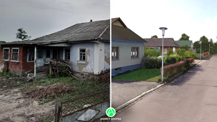 Post-USSR Villages: Before and After Processing in Photoshop - My, Russia, the USSR, Photoshop, Architecture, Village, Art, Electric car, Tesla, Video, Longpost