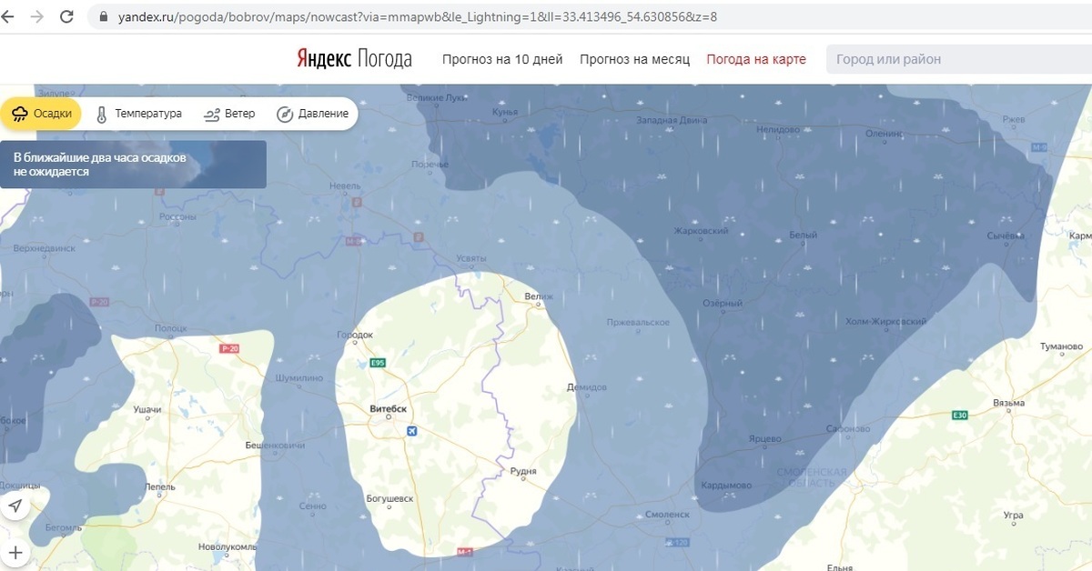 Белый городок карта осадков