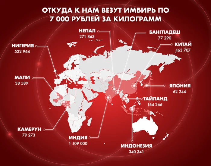 Откуда нам везут имбирь по 7000 руб/кг? - Моё, Интересное, Познавательно, Статистика, Сельское хозяйство, Ферма, Фермер, Продукты, Растениеводство