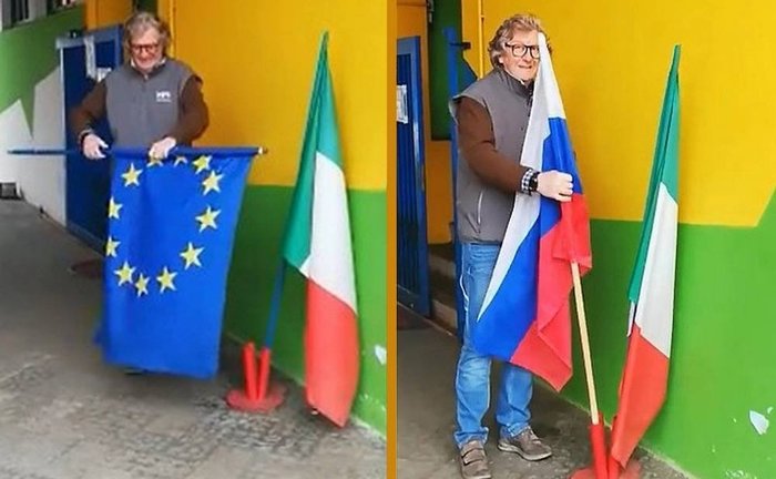 Hybrid aggression)) - The photo, Italy, Russia, Coronavirus, European Union