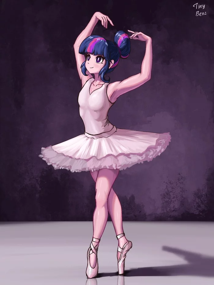 Ballerina - My little pony, Humanization, Twilight sparkle, Tinybenz, Ballet