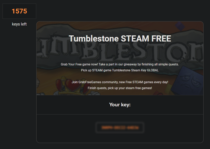  Tumblestone  ,  Steam, Grabfreegame