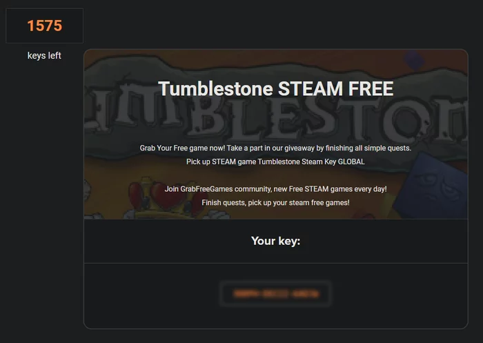 Free Tumblestone Key - Free keys, Steam keys, Grabfreegame