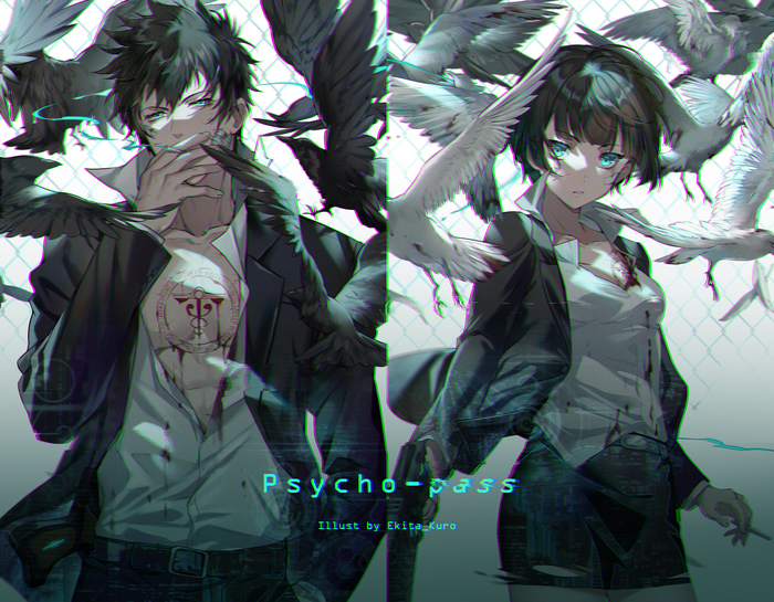 Psycho-Pass , , Anime Art, Psycho-pass, Akane Tsunemori, Pixiv, 