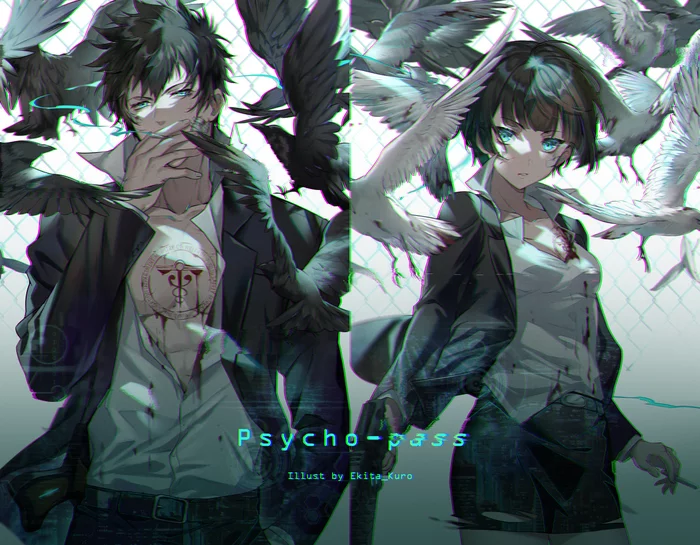 Psycho-Pass - Art, Anime, Anime art, Psycho-Pass, Akane Tsunemori, Pixiv, Longpost