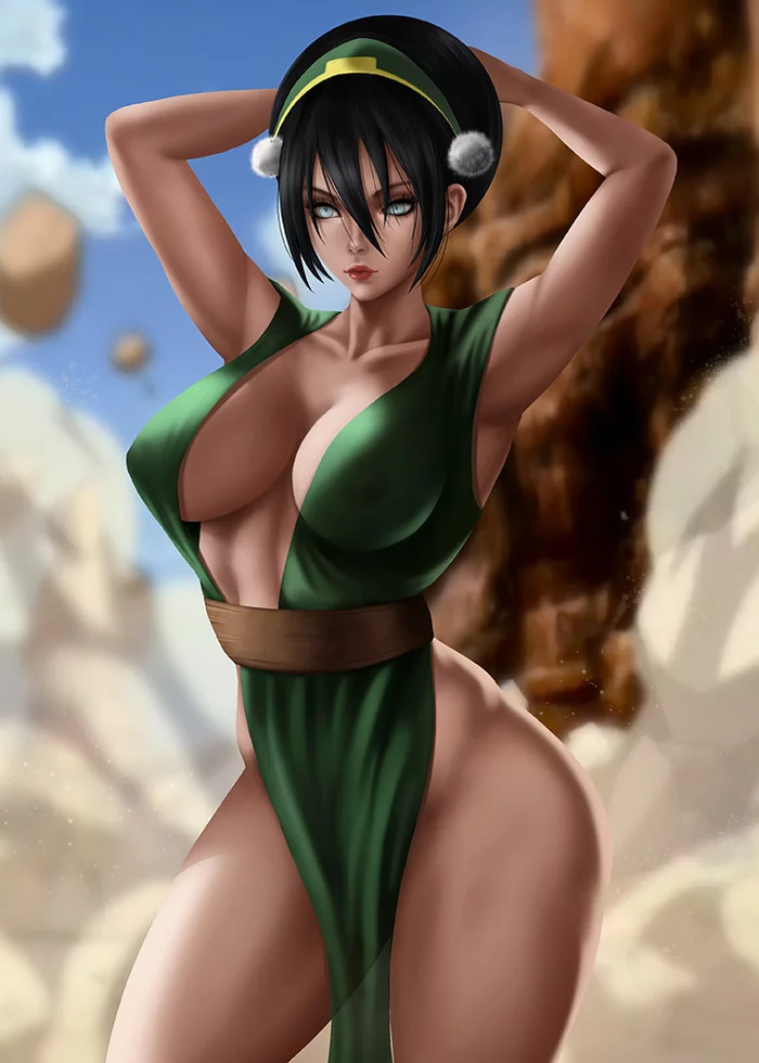 Older Toph - NSFW, Erotic, Art, Hayes-Irina, Avatar: The Legend of Korra, Toph Beifong, Breast