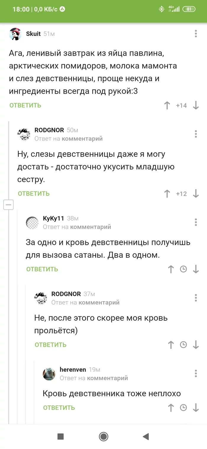 A little about the ingredients - Cooking for the lazy, Comments on Peekaboo, Longpost, Screenshot
