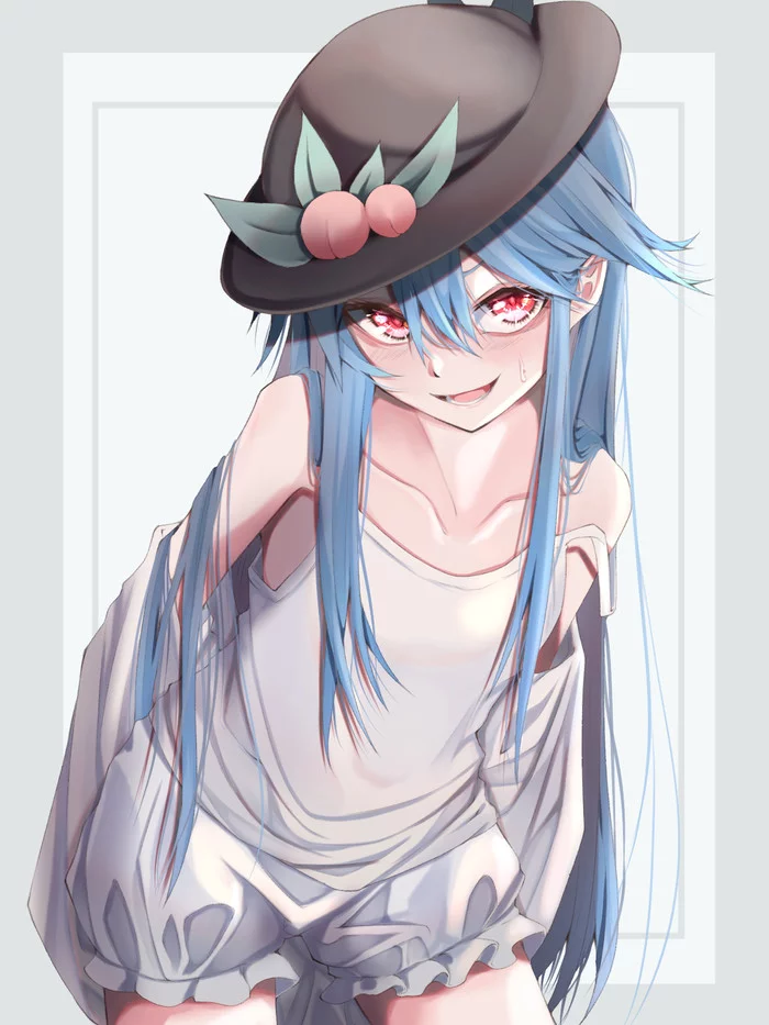 Tenshi - Hinanawi tenshi, Touhou, Anime art, Anime, Not anime