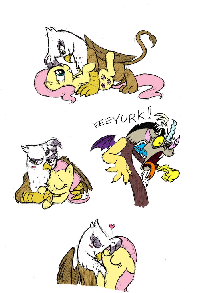 Дискорд не впечатлён - My Little Pony, MLP Discord, Шиппинг, Fluttershy, Gilda