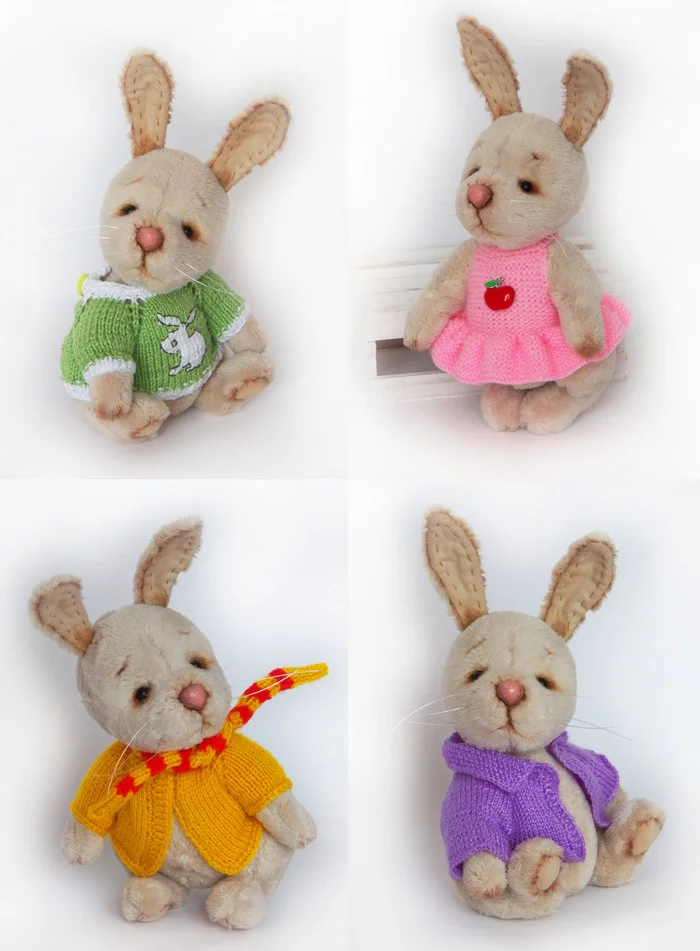 Hare images - My, Needlework without process, Toys, Soft toy, Teddy hare, Hobby, Sewing, Needlework