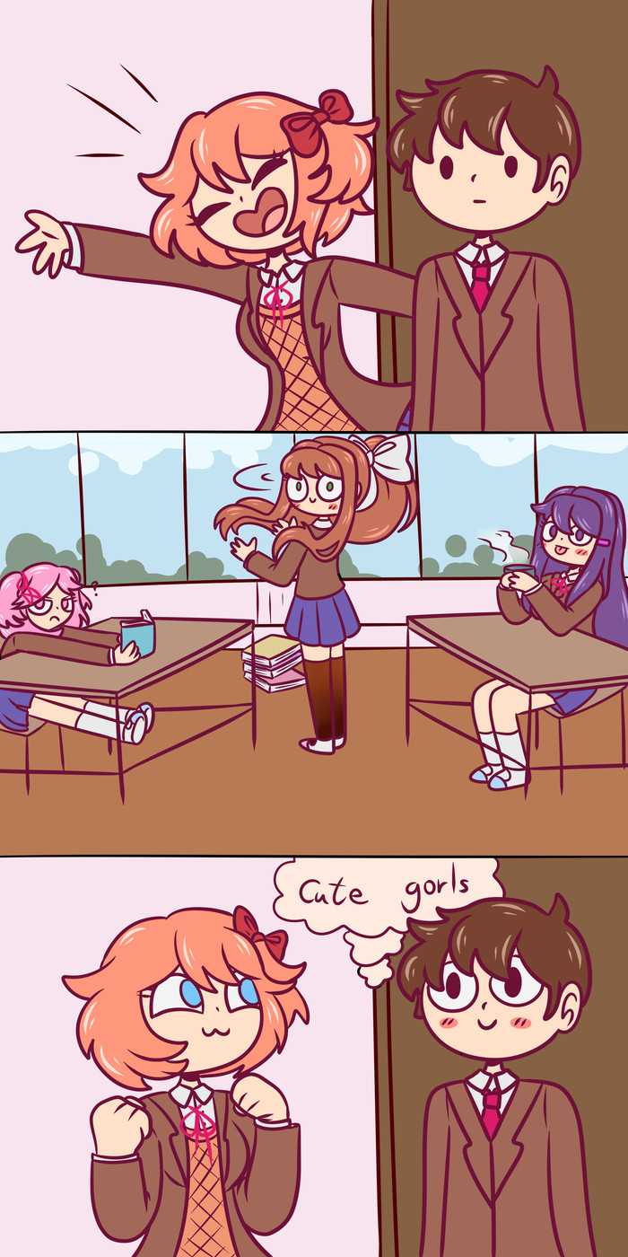     Doki Doki Literature Club, ,  , Sayori, Natsuki, Yuri DDLC, Monika, 