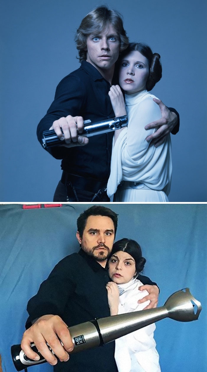 The couple decided to recreate scenes from films - Movies, Longpost, Scene from the movie, Imitation