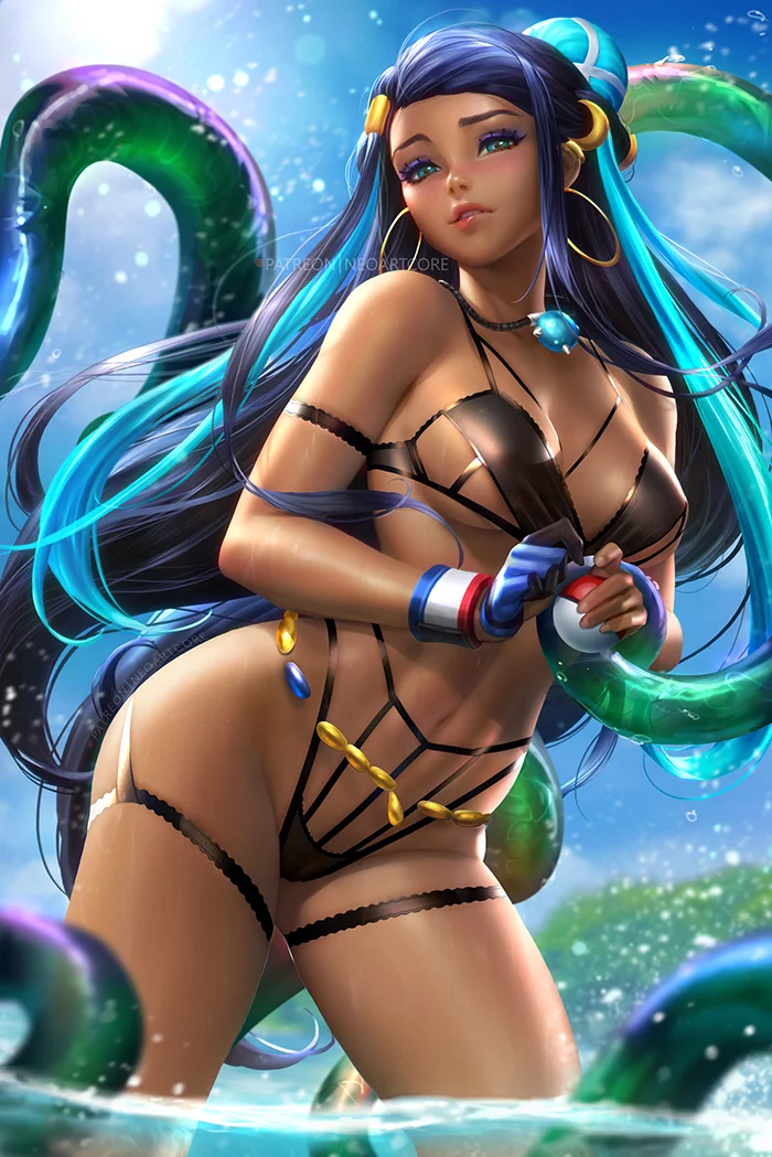 Nessa - NSFW, Art, Girls, Erotic, Nessa, Pokemon, Pokemon sword and shield, Swimsuit, Neoartcore