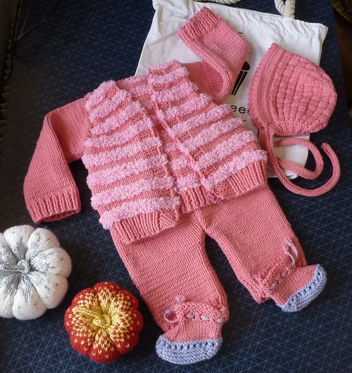 Knitted children's suits - My, Knitting, Needlework without process, Handmade, Knitting, Longpost, Baby clothes