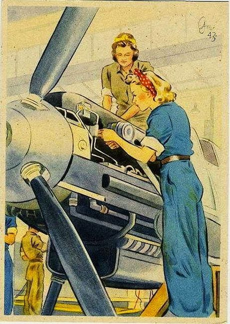 Strong rear - Poster, Women's work, Rear, The Second World War, Longpost