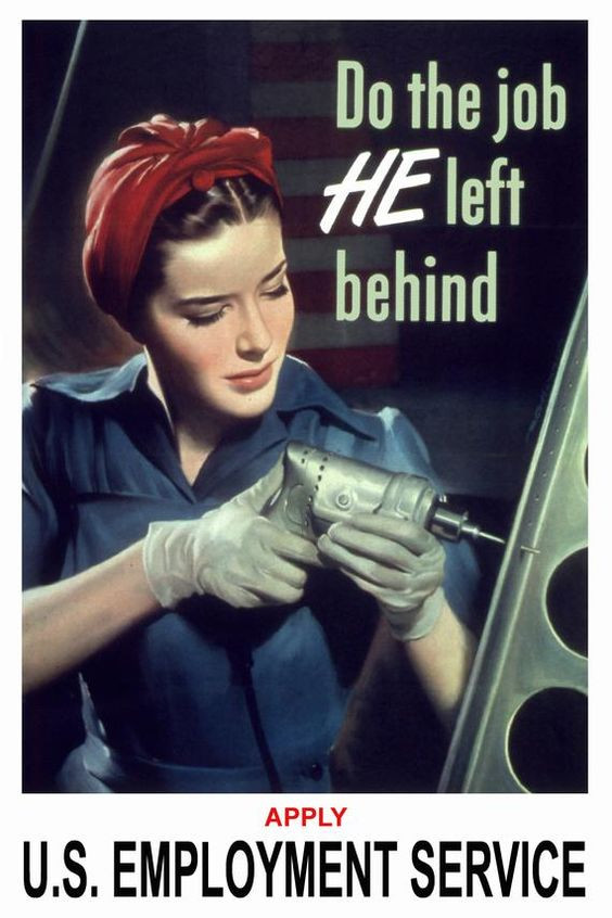 Strong rear - Poster, Women's work, Rear, The Second World War, Longpost