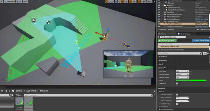 Creating a simple scope for AI or character [UE4] - My, Unreal Engine 4, Tutorial, Video, Longpost