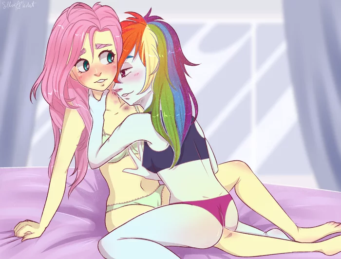 Not souls! - NSFW, My little pony, MLP Suggestive, Rainbow dash, Fluttershy, Humanization, MLP Lesbian