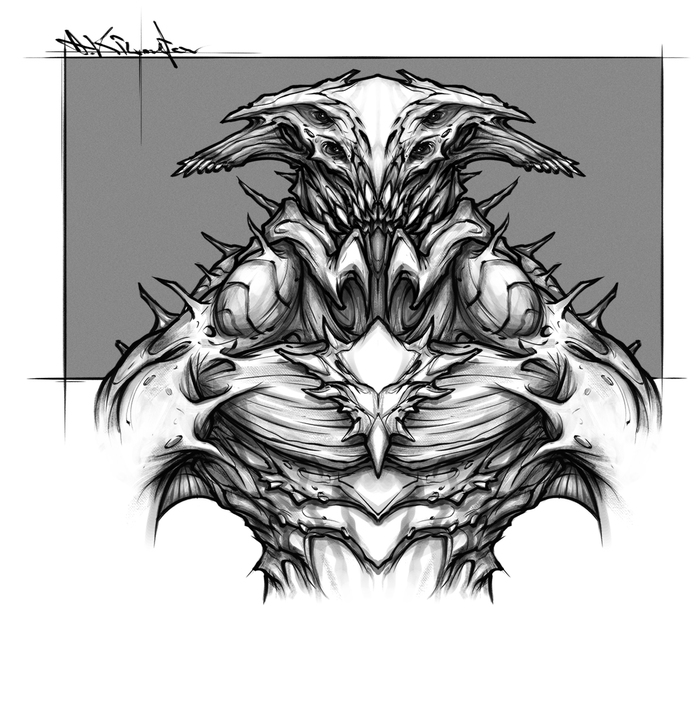 Symmetrical Face_2 Kilmetov_art, , Lineart, -, Photoshop, , 