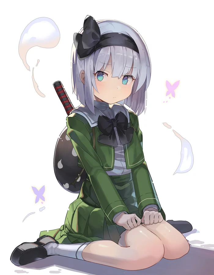 Konpaku Youmu - Touhou, Anime art, Anime, Konpaku Youmu, Rin falcon