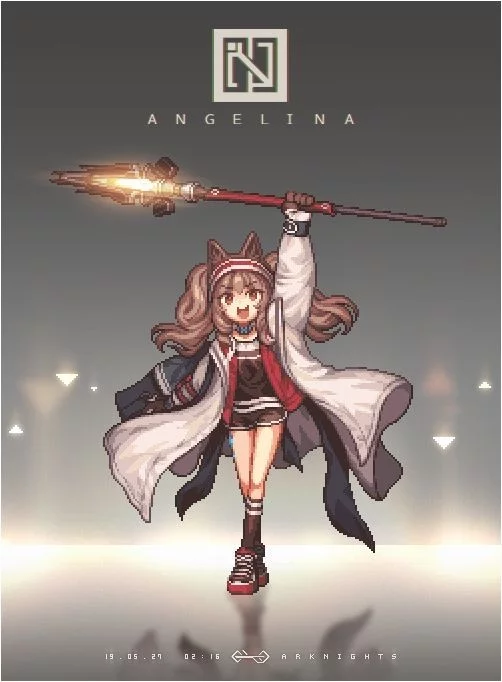 Arknights| Angelina - Anime, Anime art, Angelina, Pixel Art, Angelina (Arknights)