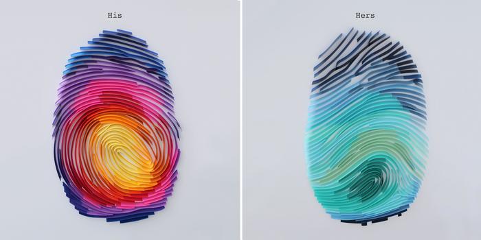 Fingerprints made from colored paper - Fingerprints, quilling