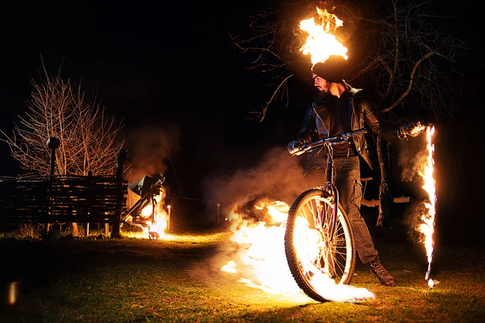 Adding some sparkle - My, The photo, Fire, Ghost rider, Longpost, Experiment, Video