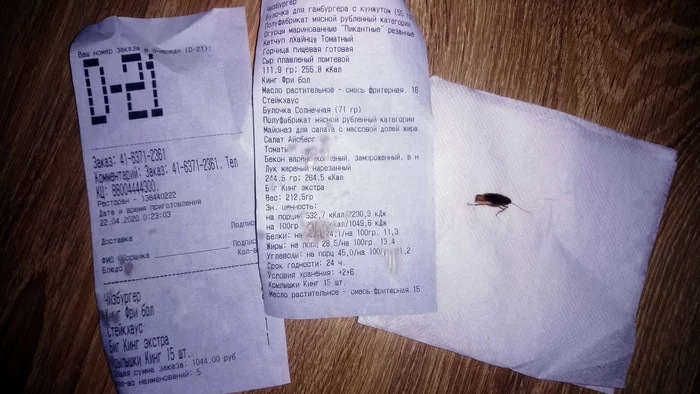 Unpleasant surprise - My, Negative, Disgusting, Delivery, Burger King, Warning, No rating
