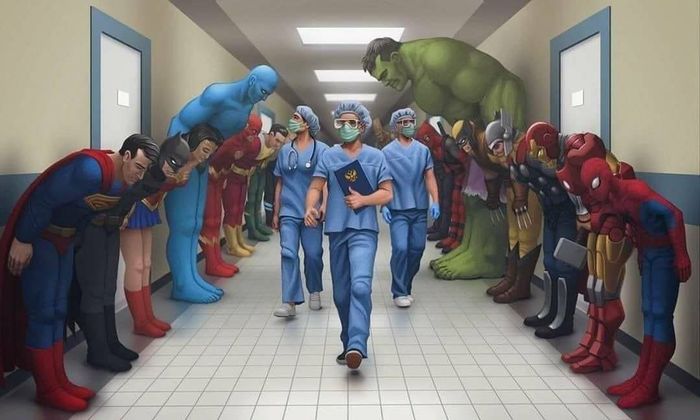 Real superheroes - Doctors, Coronavirus, Art, Superheroes