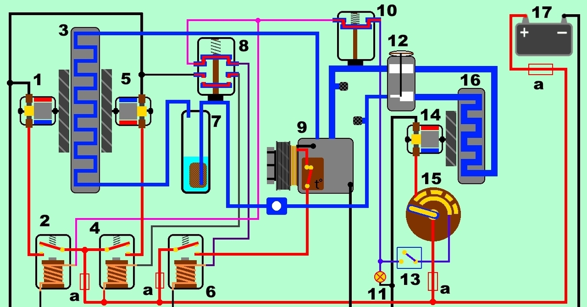 Авто схема кондиционера