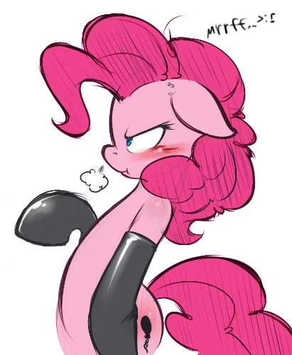 Angry bushing Pinky Pie - My little pony, Pinkie pie, MLP Edge, MLP Socks, 0r0ch1