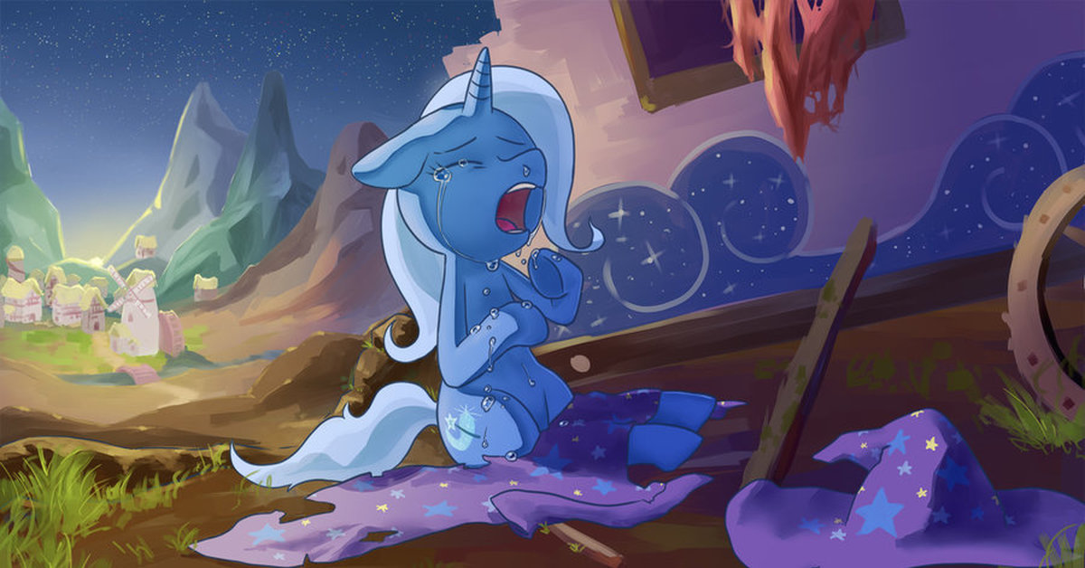 Первопроходец млп. Trixie MLP Sad. MLP первопроходец. МЛП трикси плачет. МЛП фанфик первопроходец Артур.