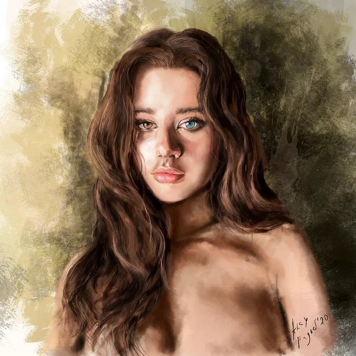 I'm learning digital painting - My, Computer graphics, Digital drawing, Portrait, Girls, Longpost