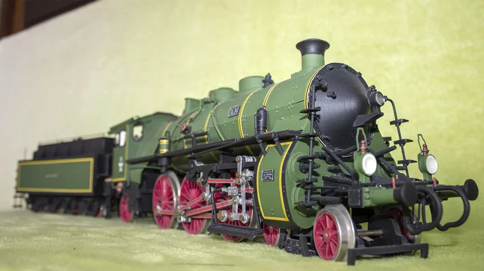 Model Steam locomotive BR-18 - My, Stand modeling, Needlework without process, Locomotive, Longpost