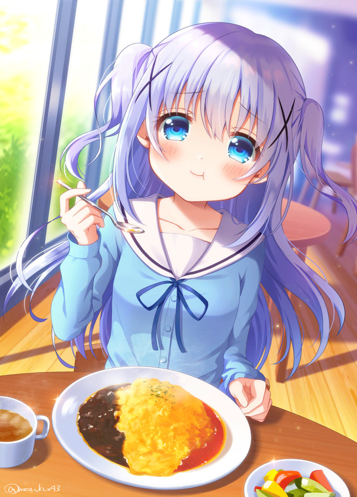 Eating with Chino-chan
