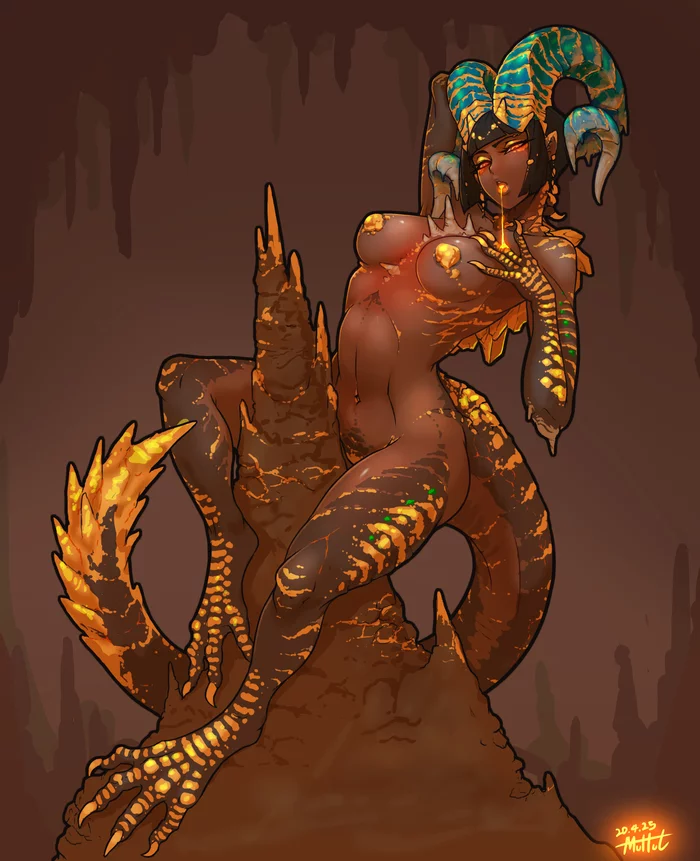 Kulve Taroth - NSFW, Muhut, Monster girl, Monster hunter, Monster Hunter World, Games, Art, Erotic, Longpost